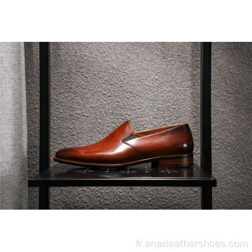 Chaussures décontractées à la mode respirantes en cuir pour hommes